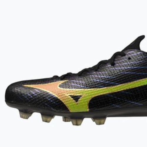 Încălțăminte de fotbal Mizuno Alpha III Japan FG black/lava orange/evening primrose