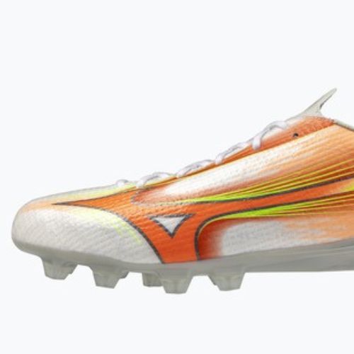 Încălțăminte de fotbal Mizuno Alfa III Pro FG white/lava orange/evening primrose