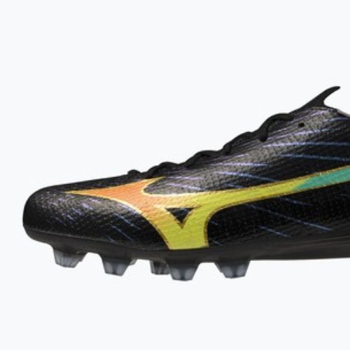 Încălțăminte de fotbal Mizuno Alfa III Pro FG black/lava orange/evening primrose