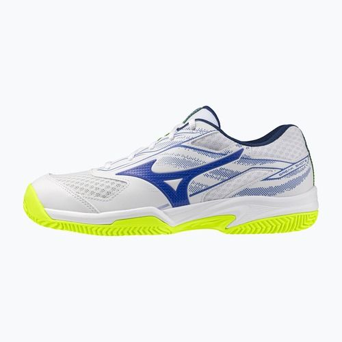 Încălțăminte de tenis pentru bărbați Mizuno Break Shot 5 CC white/dazzling blue/lightning