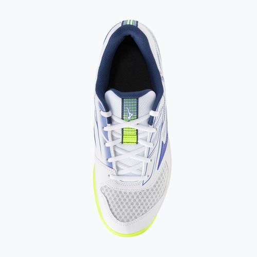Încălțăminte de tenis pentru bărbați Mizuno Break Shot 5 CC white/dazzling blue/lightning