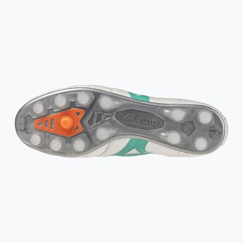 Încălțăminte de fotbal Mizuno Morelia II Japan FG white/arcadia/lava orange