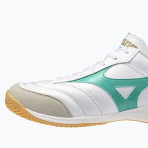 Încălțăminte de fotbal Mizuno Morelia Sala Elite IN white/arcadia/lava orange