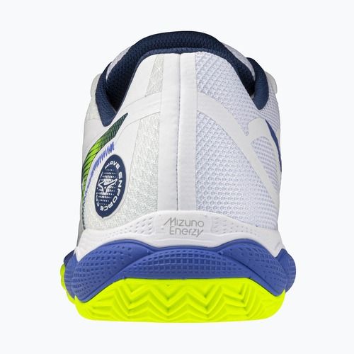 Încălțăminte de tenis pentru bărbați Mizuno Wave Enforce Court CC white/dazzling blue/lightning