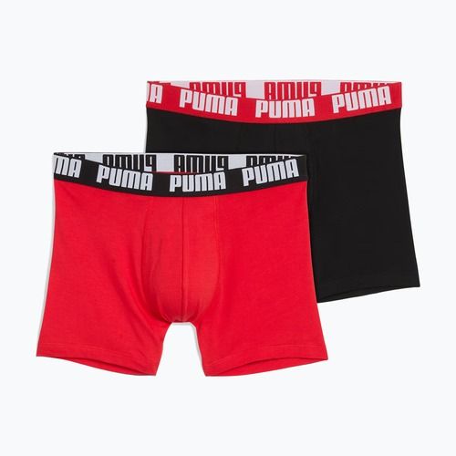 Boxeri pentru bărbați PUMA Everyday Basic 2 perechi red/black