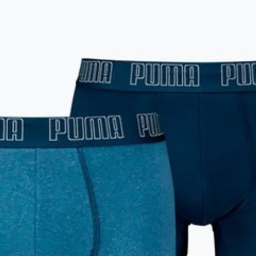 Boxeri pentru bărbați PUMA Everyday Trunk 2 perechi light blue melange