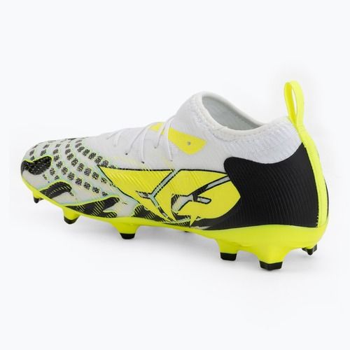 Încălțăminte de fotbal pentru copii PUMA Future 9 Match Creativity Fg/Ag Jr yellow alert/mint jelly/puma white/puma black