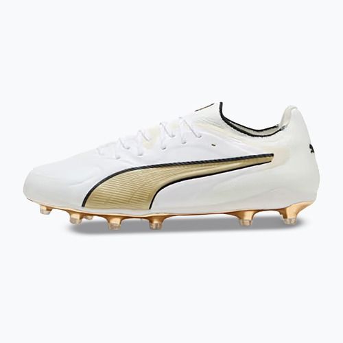 Încălțăminte de fotbal PUMA King 20 Ultimate Fg/Ag puma white/metallic gold/puma black