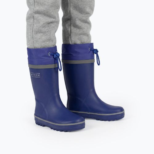 Cizme de cauciuc pentru copii KADVA PuddleProof JR cu elemente reflectorizante bleumarin