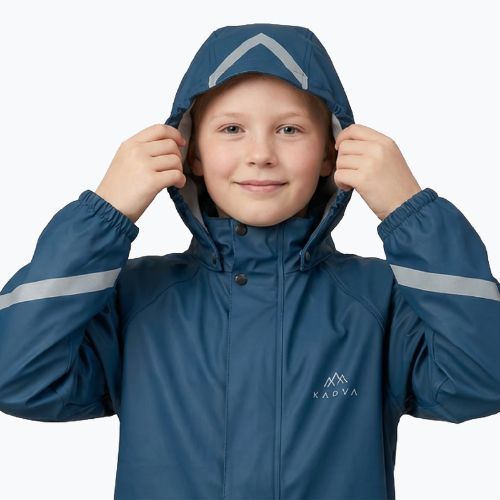 Geacă de ploaie pentru copii KADVA AquaLock JR membrană 5000 bleumarin