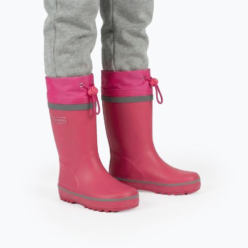 Cizme de cauciuc pentru copii KADVA PuddleProof JR cu elemente reflectorizante roz