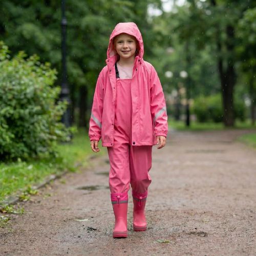 Cizme de cauciuc pentru copii KADVA PuddleProof JR cu elemente reflectorizante roz