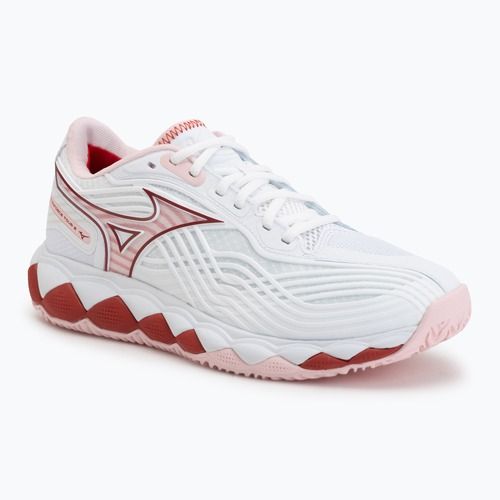 Încălțăminte de tenis pentru femei Mizuno Wave Enforce Tour 2 CC white/pinkesque/barbados/cherry