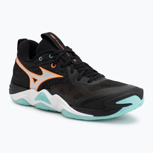 Încălțăminte de volei Mizuno Wave Momentum Elite black/tangelo/ice green