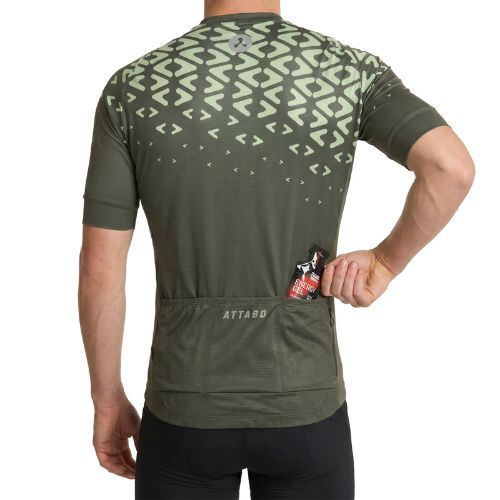 Tricou de ciclism pentru bărbați ATTABO Tevi green