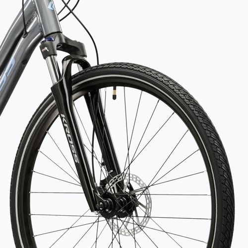 Bicicletă de cross pentru femei KROSS Evado 5.0 In grey/blue/gloss