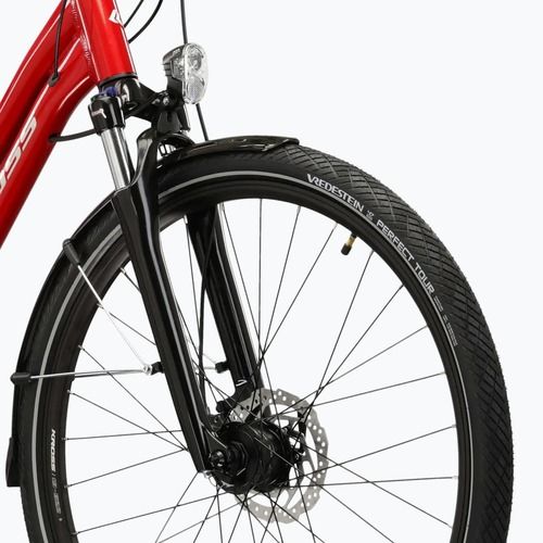 Bicicletă trekking pentru femei KROSS Trans 5.0 In red/silver/gloss