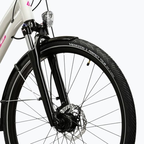 Bicicletă trekking pentru femei KROSS Trans 5.0 In grey/pink/gloss