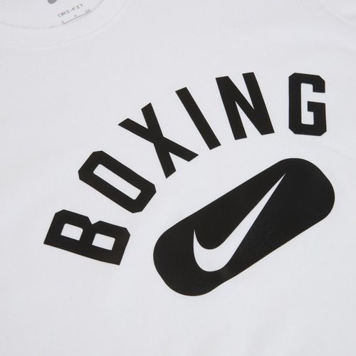 Tricou de antrenament pentru bărbați Nike Boxing Disc DFC white/black