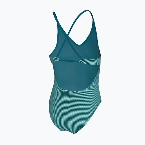 Costum de înot întreg pentru copii Nike Ocean Bound Ripple Texture Lace Up blached turquoise