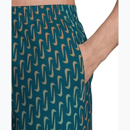 Șorturi de baie pentru bărbați Nike Breaker Swoosh 5" Volley green abyss
