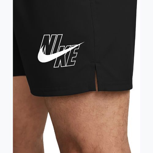 Șorturi de baie pentru bărbați Nike Lap Logo 5" Volley black