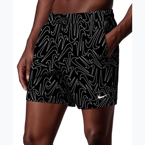 Șorturi de baie pentru bărbați Nike Breaker Logofetti 5" Volley black