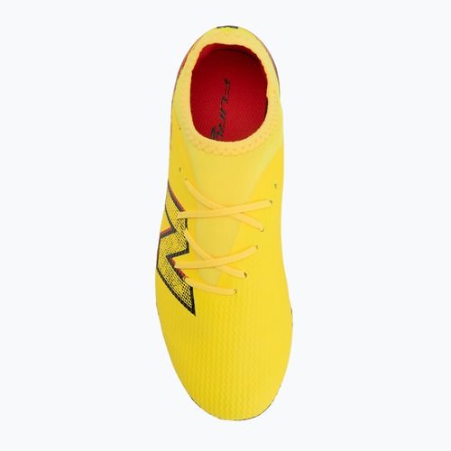 Ghete de fotbal pentru copii New Balance Furon Team V8 FG punch yellow/black 100/fire cracker