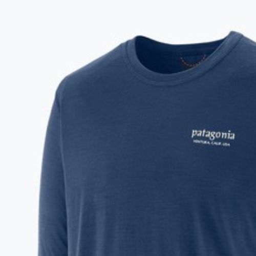 Longsleeve pentru bărbați Patagonia Cap Cool Merino Blend Graphic heritage header/clement blue