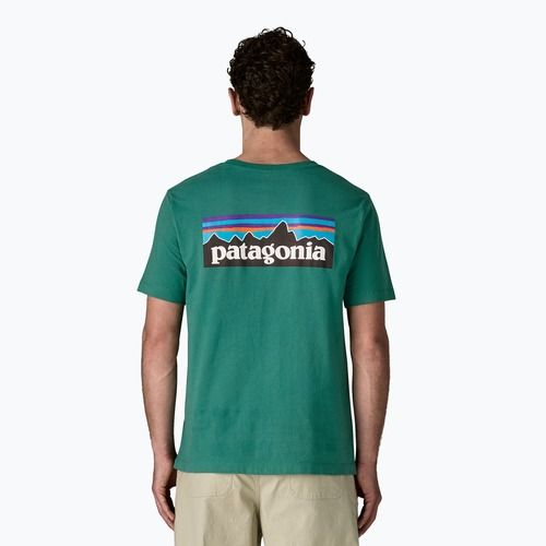 Tricou pentru bărbați Patagonia P-6 Logo gem green