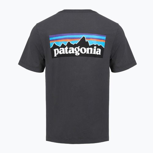 Tricou pentru bărbați Patagonia P-6 Logo ink black