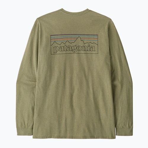 Longsleeve pentru bărbați Patagonia P-6 Logo Responsibili p-6 outline/gumtree green