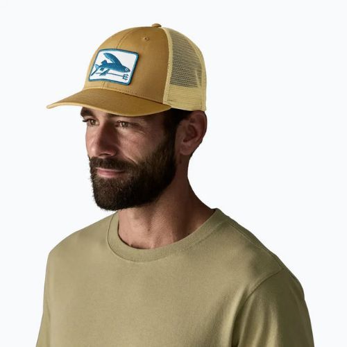 Șapcă de damă cu cozoroc Patagonia Flying Fish LoPro Trucker flying fish fork/bobcat brown