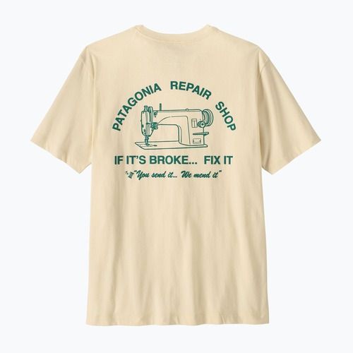 Tricou pentru bărbați Patagonia Repair Shop undyed natural