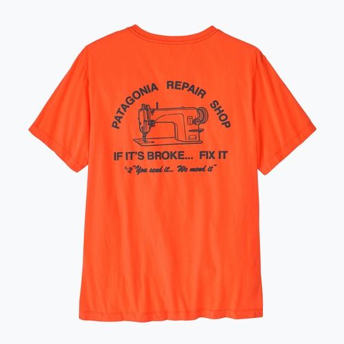 Tricou pentru bărbați Patagonia Repair Shop orange peel