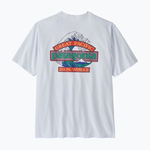 Tricou de trekking pentru bărbați Patagonia Great Waves Responsibili Tee white