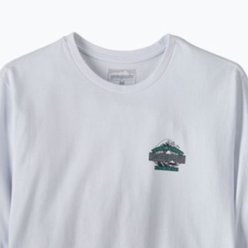 Bluză cu mânecă lungă de trekking pentru bărbați Patagonia Great Waves Responsibili Tee white