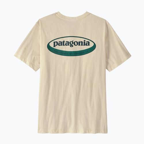 Tricou pentru bărbați Patagonia '95 Oval Logo undyed natural