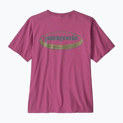 Tricou pentru bărbați Patagonia '95 Oval Logo faded magenta