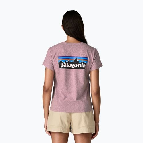 Tricou pentru femei Patagonia P-6 Logo Responsibili-Tee qulet violet