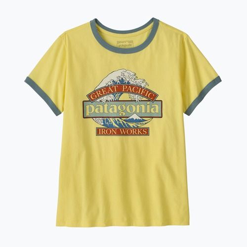 Tricou pentru femei Patagonia Great Waves Ringer Tee lemon zest