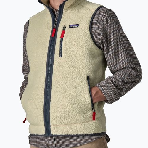 Vestă pentru bărbați Patagonia Retro Pile Fleece pelican w/smolder blue