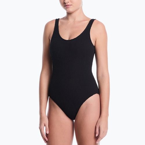 Costum de înot întreg pentru femei Nike Shoreline Pucker Scoop Neck black