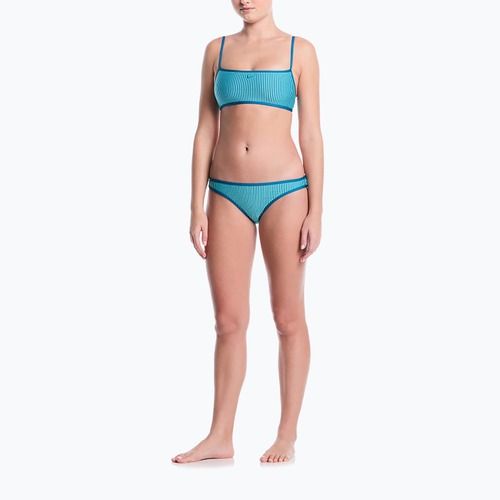 Partea de jos a costumului de baie Nike Ripple Texture Hipster Bikini bleached turquoise
