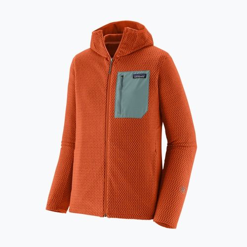 Bluză de trekking pentru bărbați Patagonia R1 Air Full Zip Hoody coal orange