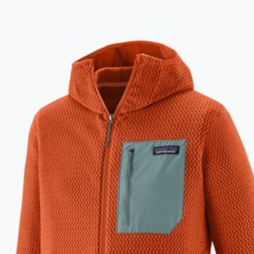 Bluză de trekking pentru bărbați Patagonia R1 Air Full Zip Hoody coal orange