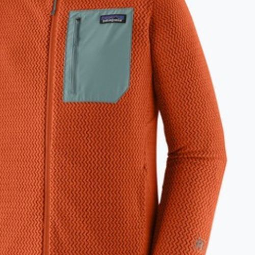 Bluză de trekking pentru bărbați Patagonia R1 Air Full Zip Hoody coal orange