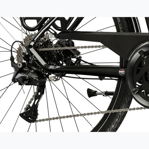 Bicicletă de trekking pentru bărbați KROSS Trans 7.0 black/silver/gloss