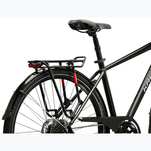 Bicicletă de trekking pentru bărbați KROSS Trans 7.0 black/silver/gloss
