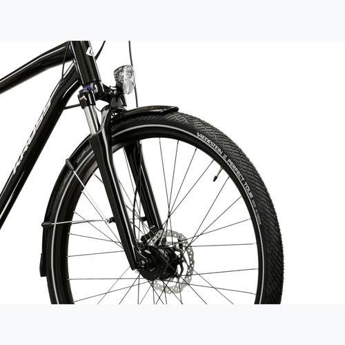 Bicicletă de trekking pentru bărbați KROSS Trans 7.0 black/silver/gloss